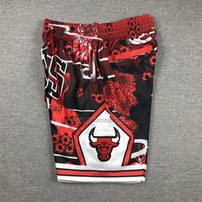 Pantalone Chicago Bulls Lunar New Year Mitchell & Ness Just Don Rojo